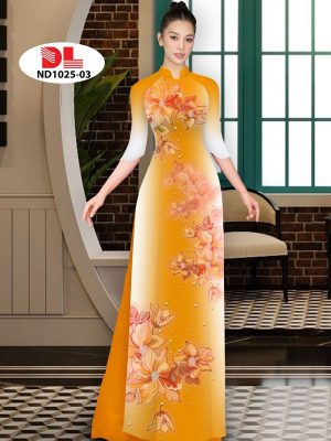 Vải Áo Dài Hoa In 3D AD ND1025 38